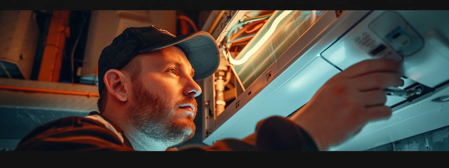 an hvac technician meticulously inspecting and cleaning the internal components of an air conditioning unit during a tune-up service at maverick ambitions llc in newark. an hvac technician meticulously inspecting and cleaning the internal components of an air conditioning unit during a tune-up service at maverick ambitions llc in newark.