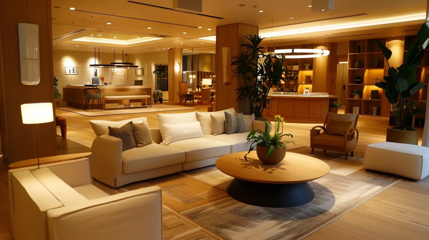 an immaculately organized and bright living room, showcasing a freshly cleaned space with gleaming surfaces and neatly arranged furniture, illuminated by modern track lighting to emphasize the transformative effect of professional cleaning services.