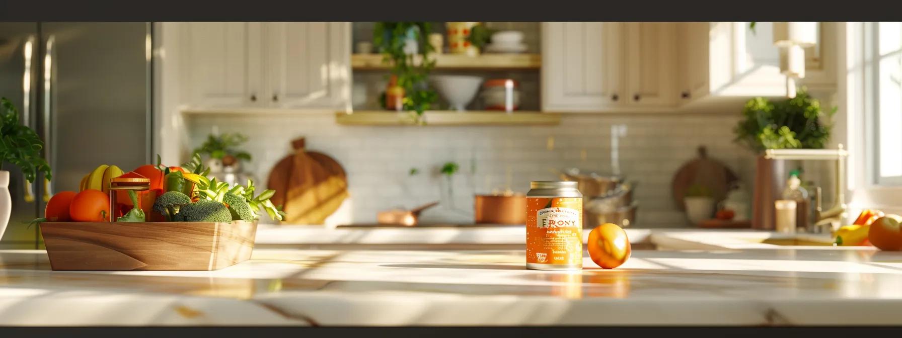 an inviting modern kitchen features a luxurious, gleaming can of usa-made salmon wet dog food positioned prominently on a stylish countertop, accentuated by vibrant vegetables and pet-friendly ingredients that exemplify a balanced, nutritious meal for dogs. an inviting modern kitchen features a luxurious, gleaming can of usa-made salmon wet dog food positioned prominently on a stylish countertop, accentuated by vibrant vegetables and pet-friendly ingredients that exemplify a balanced, nutritious meal for dogs.