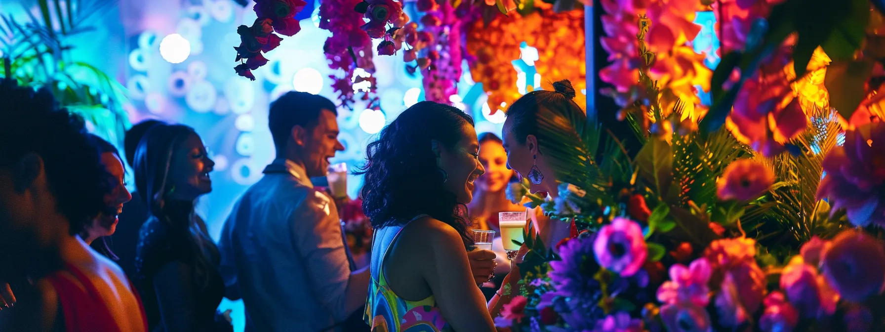 an inviting photo booth adorned with colorful decorations and a backdrop of vibrant flowers captures joyful guests smiling as they create lasting memories, illuminated by soft, warm lighting that enhances the celebratory atmosphere. an inviting photo booth adorned with colorful decorations and a backdrop of vibrant flowers captures joyful guests smiling as they create lasting memories, illuminated by soft, warm lighting that enhances the celebratory atmosphere.