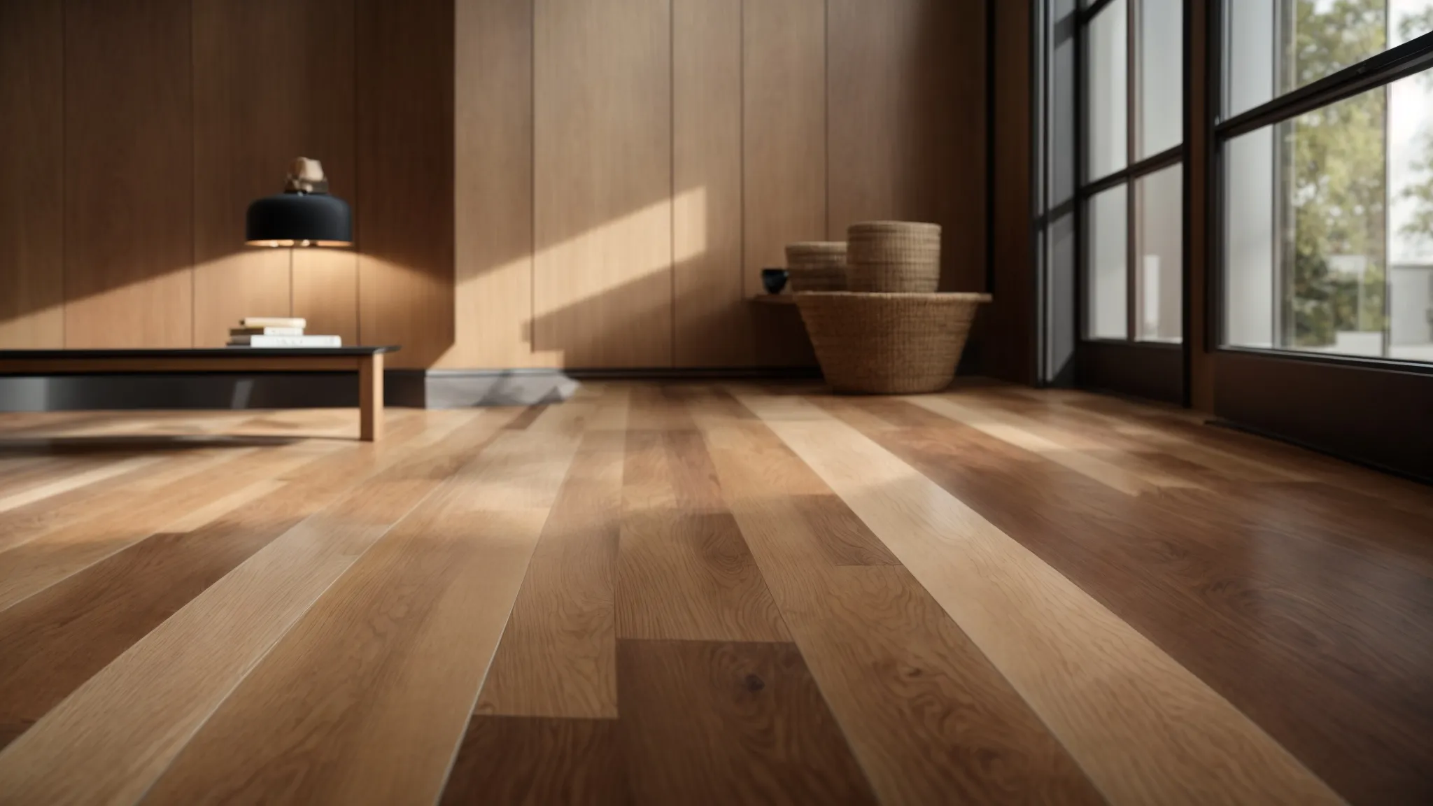 a beautifully arranged display of various engineered wood flooring samples showcases rich textures and finishes, illuminated by soft, natural light filtering through a nearby window, emphasizing their elegance and durability. a beautifully arranged display of various engineered wood flooring samples showcases rich textures and finishes, illuminated by soft, natural light filtering through a nearby window, emphasizing their elegance and durability.