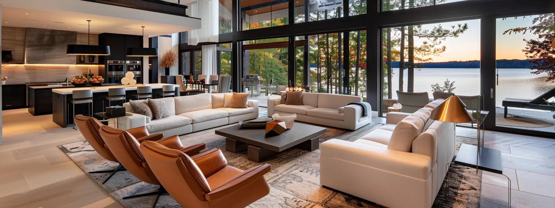 a beautifully designed modern living room showcases a striking piece of custom furniture, where elegant craftsmanship meets functional design, reflecting the sophistication and investment potential coveted by lake lanier homeowners. a beautifully designed modern living room showcases a striking piece of custom furniture, where elegant craftsmanship meets functional design, reflecting the sophistication and investment potential coveted by lake lanier homeowners.