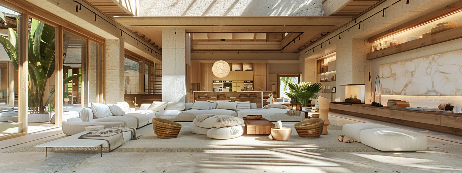a bright, luxurious airbnb interior showcases modern furnishings and stylish decor, emphasizing a tranquil and sophisticated atmosphere while subtly highlighting the need for regulatory compliance in short-term rentals.