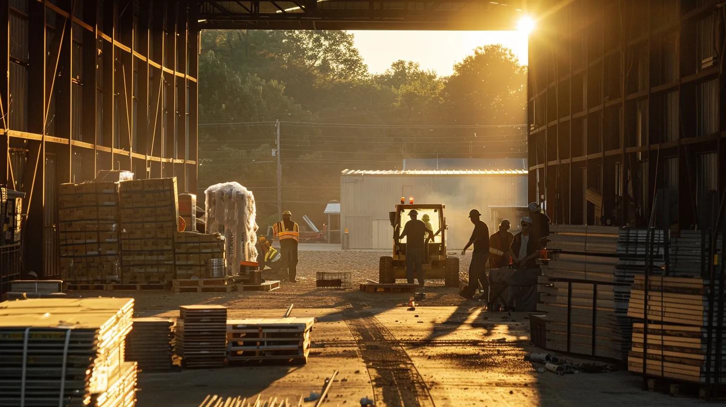 a bustling construction site in knoxville showcases a diverse team of workers collaborating seamlessly under bright sunlight, surrounded by sturdy machinery and stacks of raw materials, symbolizing effective communication and teamwork in action. a bustling construction site in knoxville showcases a diverse team of workers collaborating seamlessly under bright sunlight, surrounded by sturdy machinery and stacks of raw materials, symbolizing effective communication and teamwork in action.