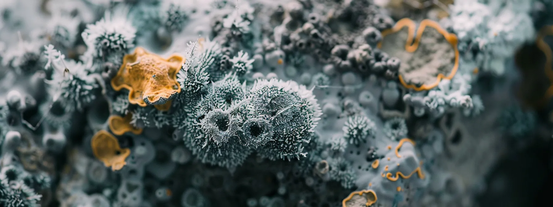 a close-up view in a dimly lit basement showcases various types of mold on different surfaces, with distinct textures and colors, such as the fuzzy gray of aspergillus and the dark patches of stachybotrys chartarum, emphasizing the importance of awareness for maintaining a healthy home environment. a close-up view in a dimly lit basement showcases various types of mold on different surfaces, with distinct textures and colors, such as the fuzzy gray of aspergillus and the dark patches of stachybotrys chartarum, emphasizing the importance of awareness for maintaining a healthy home environment.