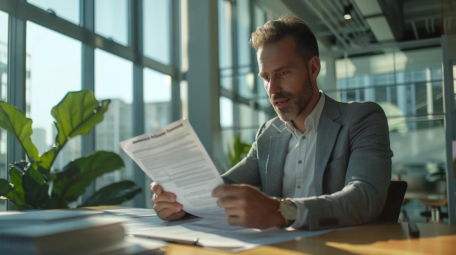 a confident insurance professional reviews a detailed wind mitigation inspection report in a sleek, modern office, highlighting the connection between structural upgrades and potential premium discounts. a confident insurance professional reviews a detailed wind mitigation inspection report in a sleek, modern office, highlighting the connection between structural upgrades and potential premium discounts.