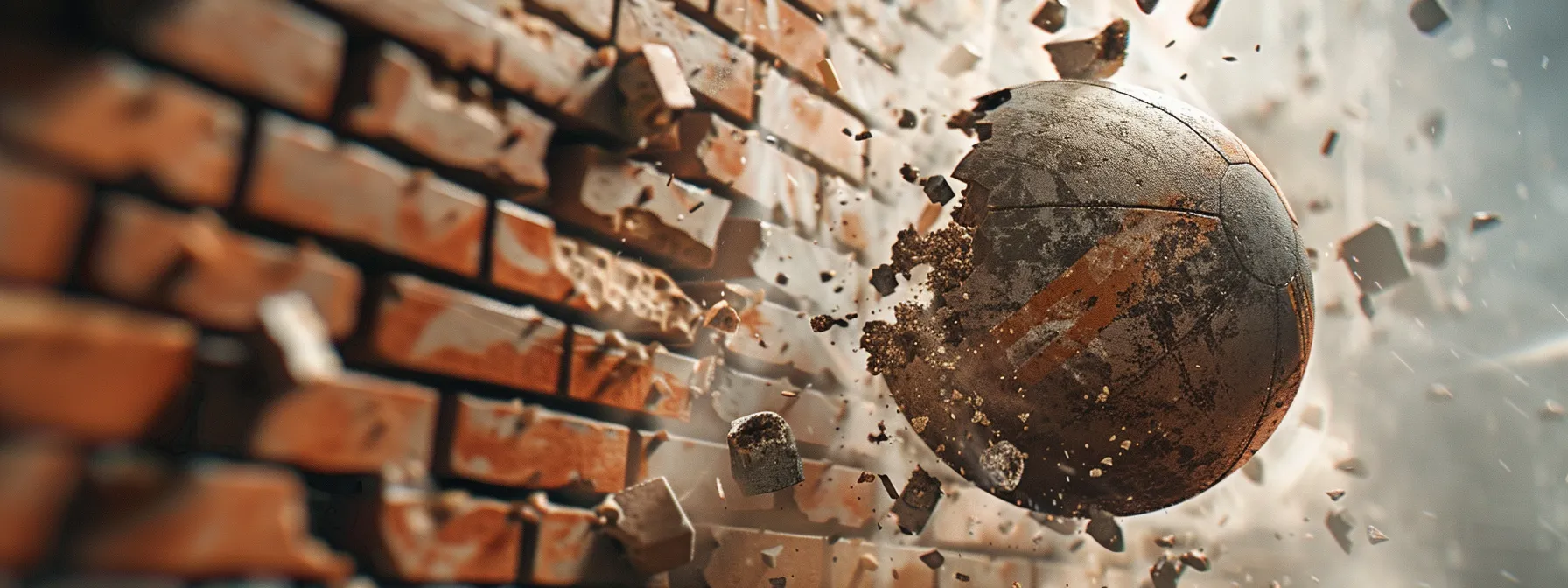 a demolition company logo prominently displayed on a wrecking ball smashing through a brick wall. a demolition company logo prominently displayed on a wrecking ball smashing through a brick wall.
