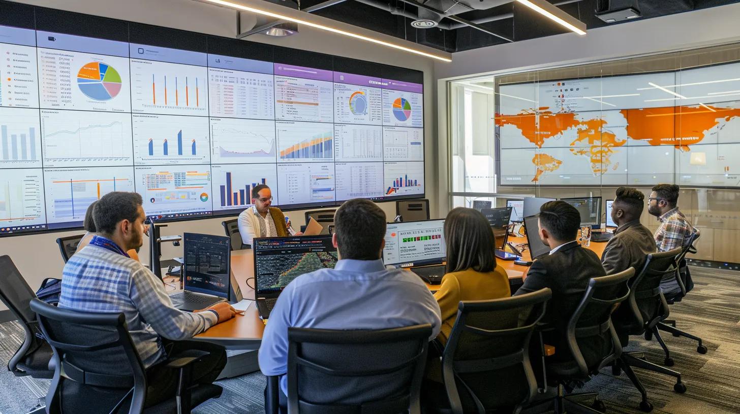a dynamic office setting featuring a diverse team gathered around a sleek conference table, analyzing strategic data on multiple screens, with graphs and trends displayed prominently to emphasize the importance of continuous adjustment for long-term seo success. a dynamic office setting featuring a diverse team gathered around a sleek conference table, analyzing strategic data on multiple screens, with graphs and trends displayed prominently to emphasize the importance of continuous adjustment for long-term seo success.
