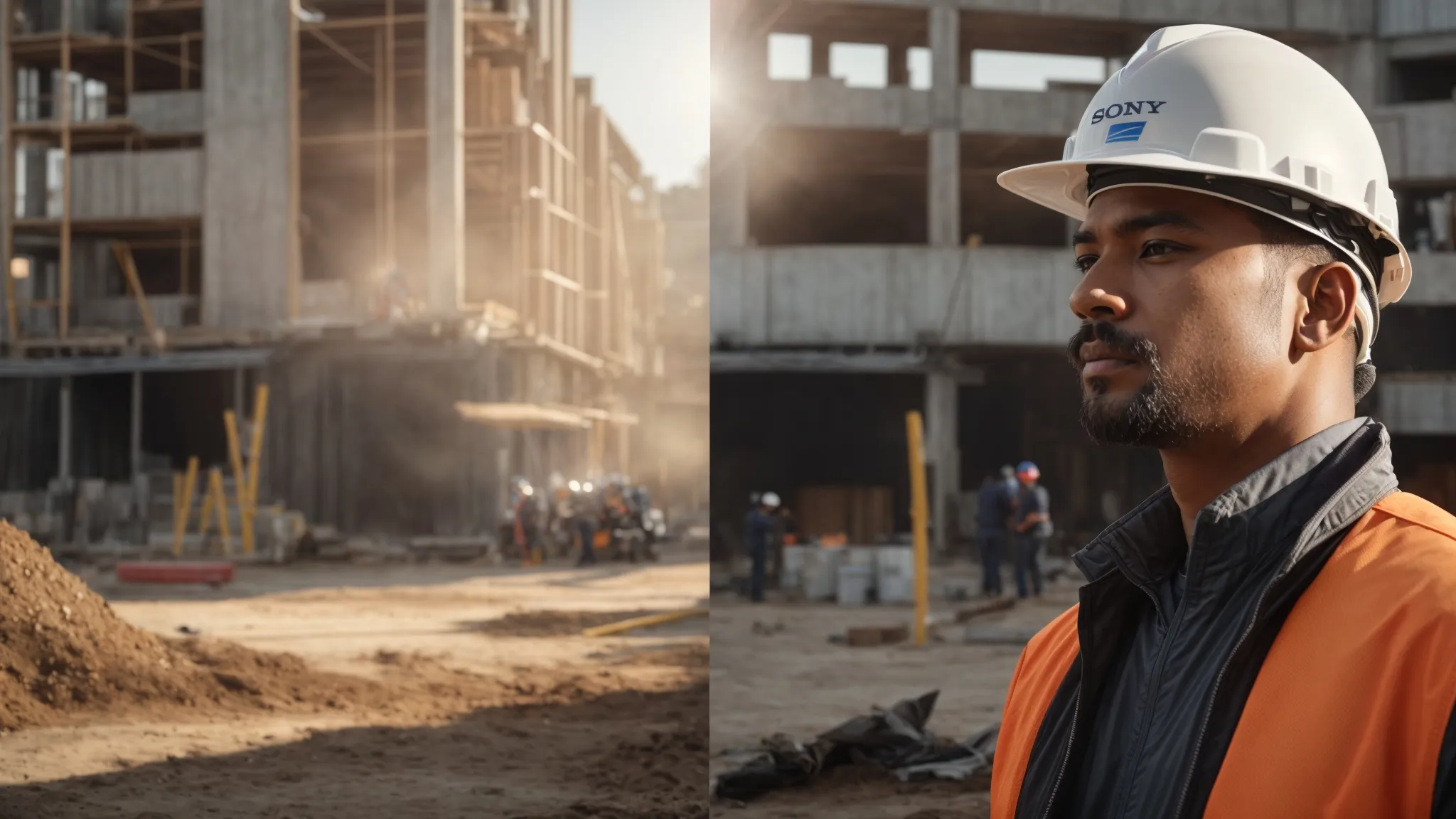 a dynamic split-screen image showcasing a commercial project manager overseeing a bustling construction site on one side, while on the other, a residential project manager engages with a diverse community in a cozy neighborhood setting, both framed under soft, natural lighting to highlight the contrasting yet complementary approaches to effective project management. a dynamic split-screen image showcasing a commercial project manager overseeing a bustling construction site on one side, while on the other, a residential project manager engages with a diverse community in a cozy neighborhood setting, both framed under soft, natural lighting to highlight the contrasting yet complementary approaches to effective project management.