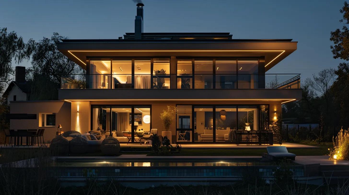 a dynamic urban scene showcasing a modern home with reinforced features like sturdy windows and a robust roof, illuminated by artificial lighting to highlight the architectural upgrades designed for storm resilience and financial stability. a dynamic urban scene showcasing a modern home with reinforced features like sturdy windows and a robust roof, illuminated by artificial lighting to highlight the architectural upgrades designed for storm resilience and financial stability.
