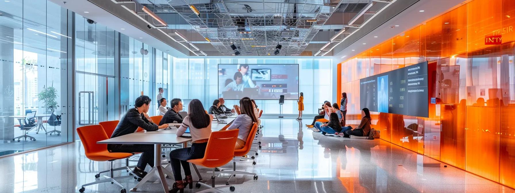a dynamic urban team-building exercise unfolds in a sleek, modern conference room, featuring creative collaboration tools and a vibrant atmosphere, symbolizing the fusion of innovation and teamwork in singapore's bustling business environment. a dynamic urban team-building exercise unfolds in a sleek, modern conference room, featuring creative collaboration tools and a vibrant atmosphere, symbolizing the fusion of innovation and teamwork in singapore's bustling business environment.