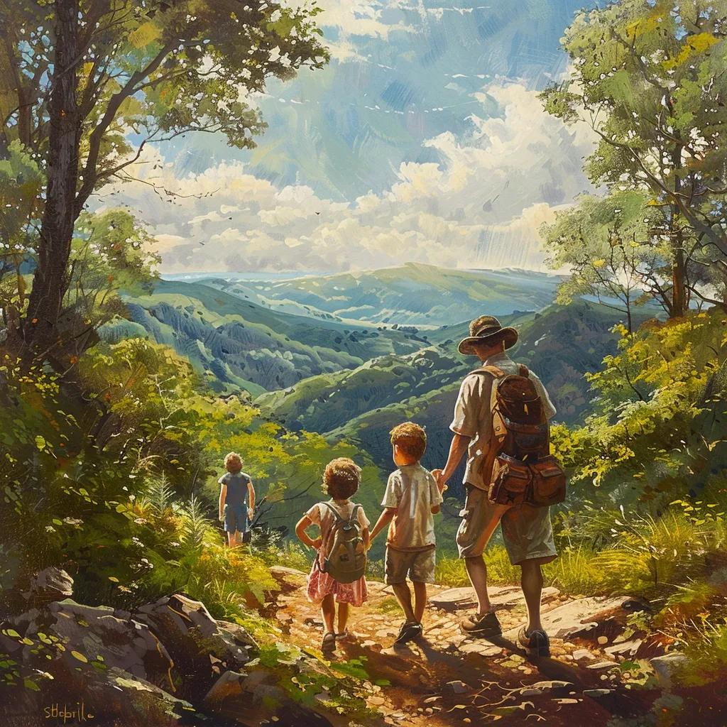 Family enjoying outdoor adventures in the Shenandoah Valley near Verona, Virginia