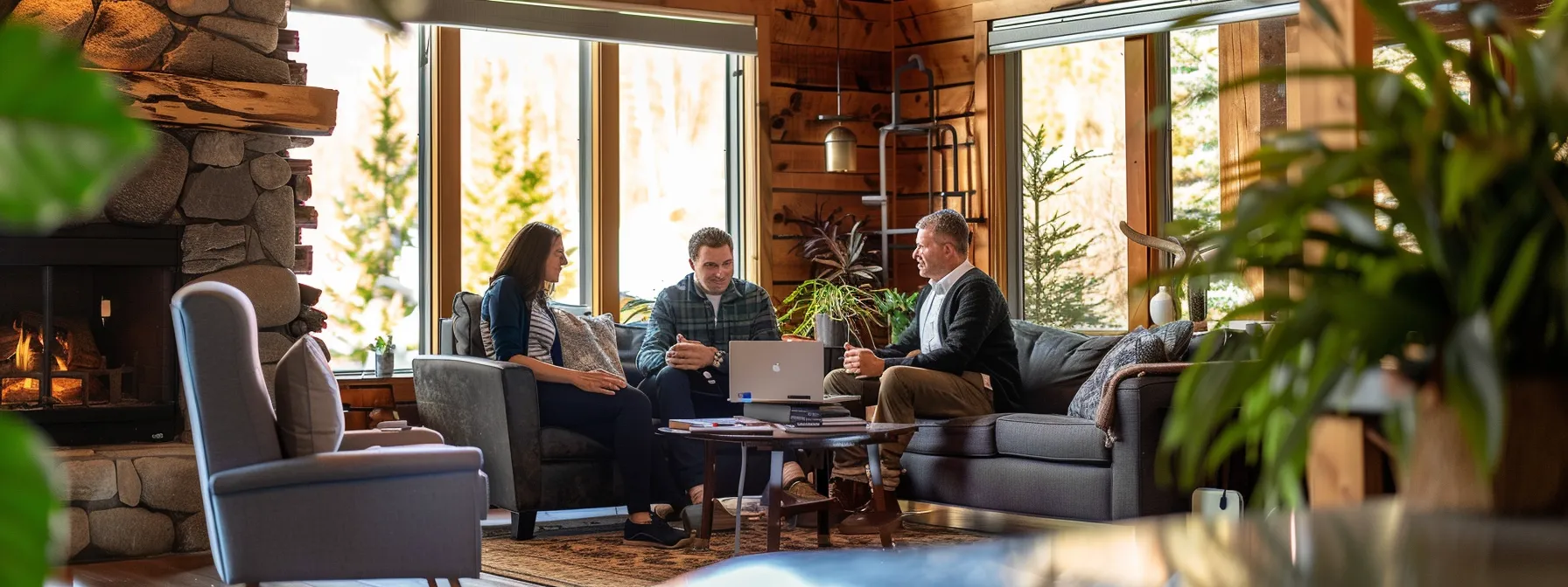 a first-time buyer meeting with a local lender in a cozy lake country bc office, discussing mortgage options and building a relationship. a first-time buyer meeting with a local lender in a cozy lake country bc office, discussing mortgage options and building a relationship.