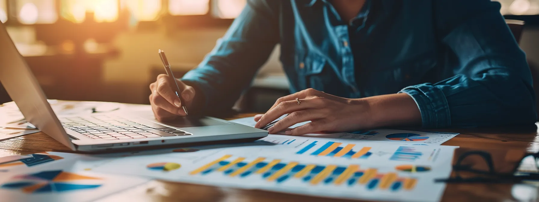 a focused marketer analyzing data on a laptop, surrounded by graphs and charts, to define clear objectives for amazon dsp campaigns. a focused marketer analyzing data on a laptop, surrounded by graphs and charts, to define clear objectives for amazon dsp campaigns.