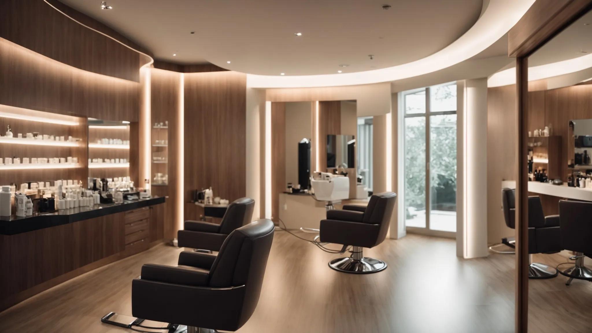 a focused view inside a modern threading salon showcases a skilled threader expertly manipulating fine thread in a precise looping technique, surrounded by elegantly minimalist decor and soft, ambient lighting that highlights the meticulous process of facial hair shaping.