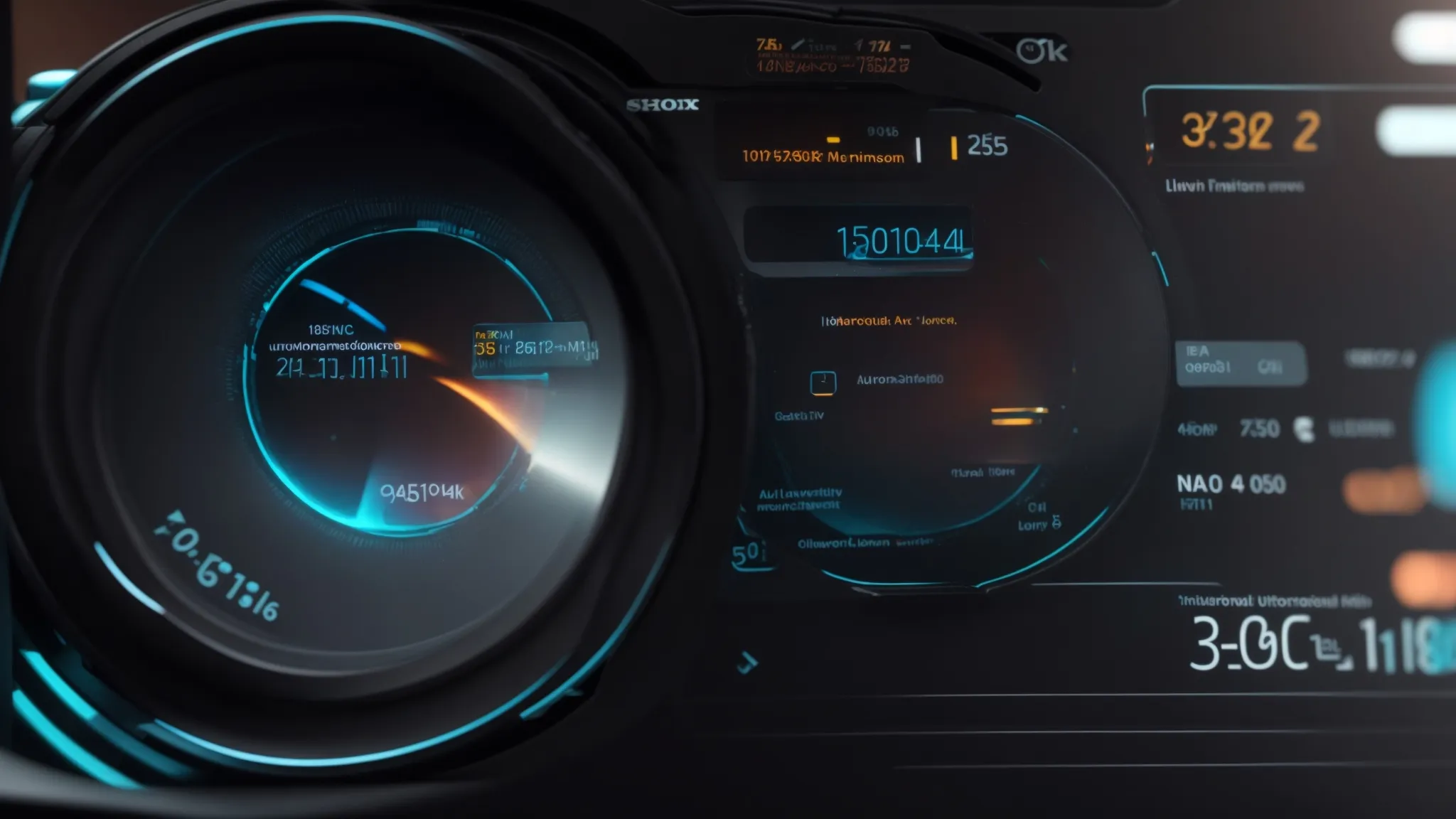 , a futuristic ai ad generator interface 4aeb