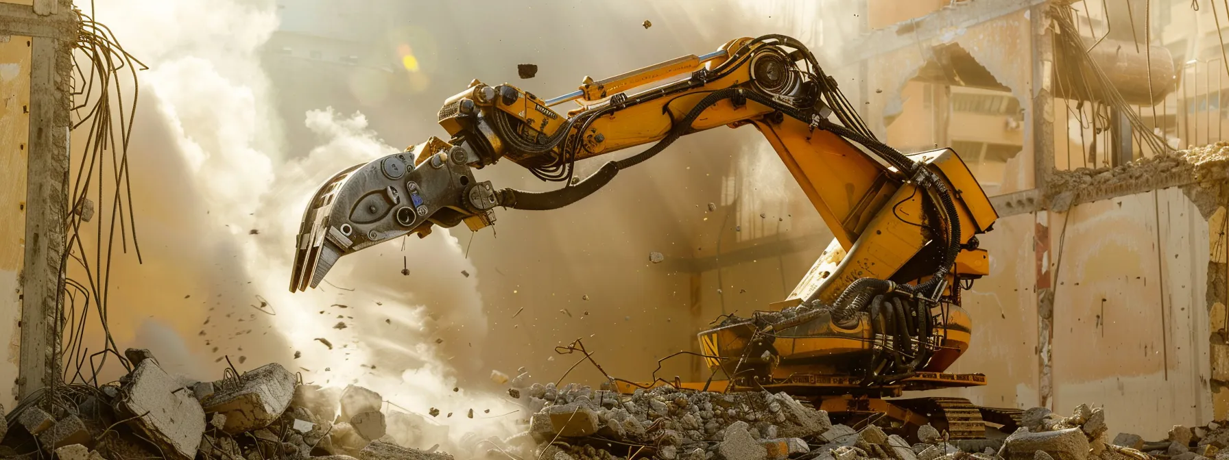 a futuristic demolition robot demolishing a building with precision and efficiency. a futuristic demolition robot demolishing a building with precision and efficiency.