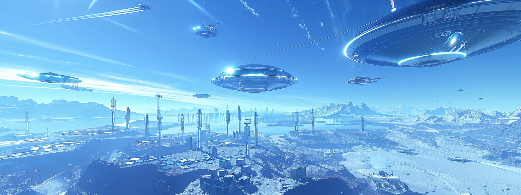 a futuristic solar energy farm under a clear blue sky, with advanced ai technology monitoring and optimizing the energy output. a futuristic solar energy farm under a clear blue sky, with advanced ai technology monitoring and optimizing the energy output.