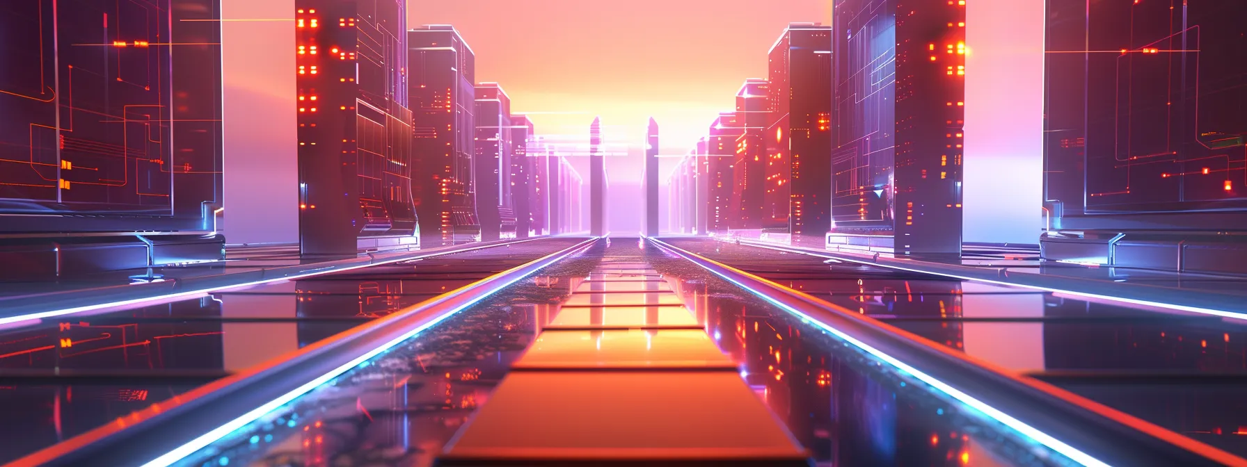 a futuristic solar farm with sleek ai technology efficiently predicting energy production levels. a futuristic solar farm with sleek ai technology efficiently predicting energy production levels.