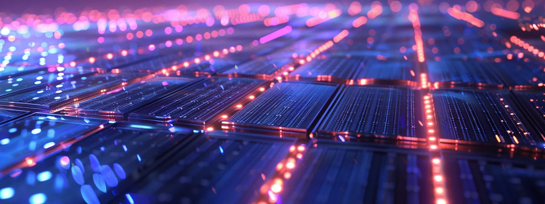 a futuristic solar panel array glows with efficiency under the watchful eye of advanced ai technology. a futuristic solar panel array glows with efficiency under the watchful eye of advanced ai technology.