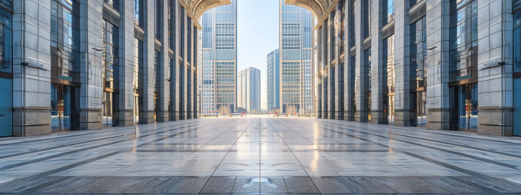 a grand, symmetrical architectural facade showcasing elegant colonnades and modern reflective glass elements, steeped in historical significance and divine proportions, set in a minimalist urban environment with a clear blue sky. a grand, symmetrical architectural facade showcasing elegant colonnades and modern reflective glass elements, steeped in historical significance and divine proportions, set in a minimalist urban environment with a clear blue sky.