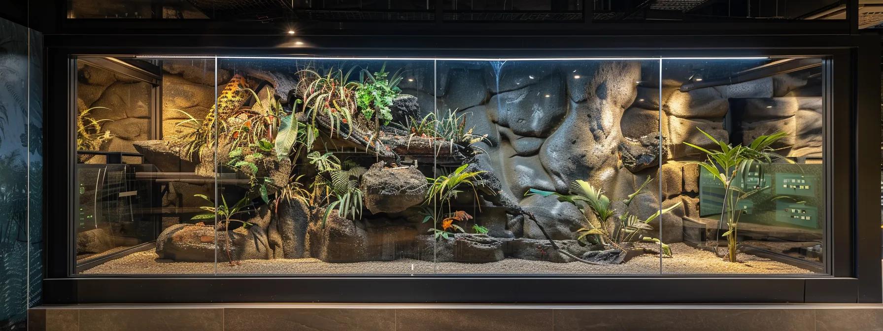 Essential features of beginner reptile enclosure, highlighting ventilation, heating, and secure access. Essential features of beginner reptile enclosure, highlighting ventilation, heating, and secure access.