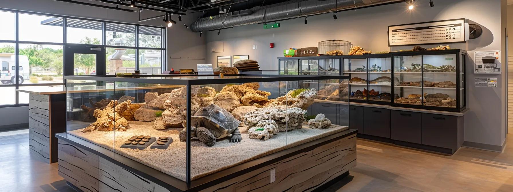 Reptile habitat enclosure showcasing secure materials and natural environment design. Reptile habitat enclosure showcasing secure materials and natural environment design.