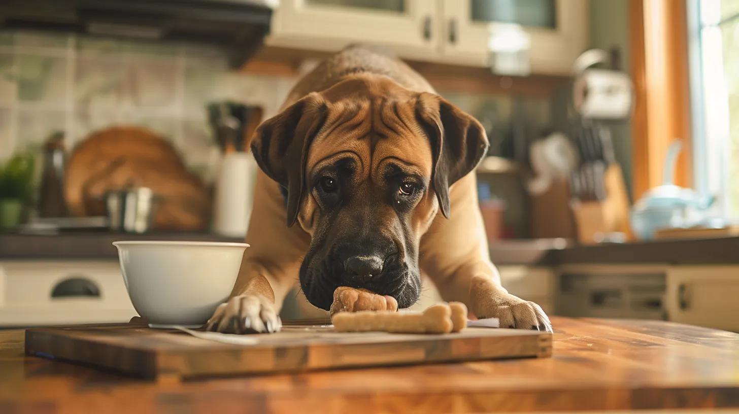Dog chewing on a cow hoof, highlighting safe treat use and supervision tips. Dog chewing on a cow hoof, highlighting safe treat use and supervision tips.
