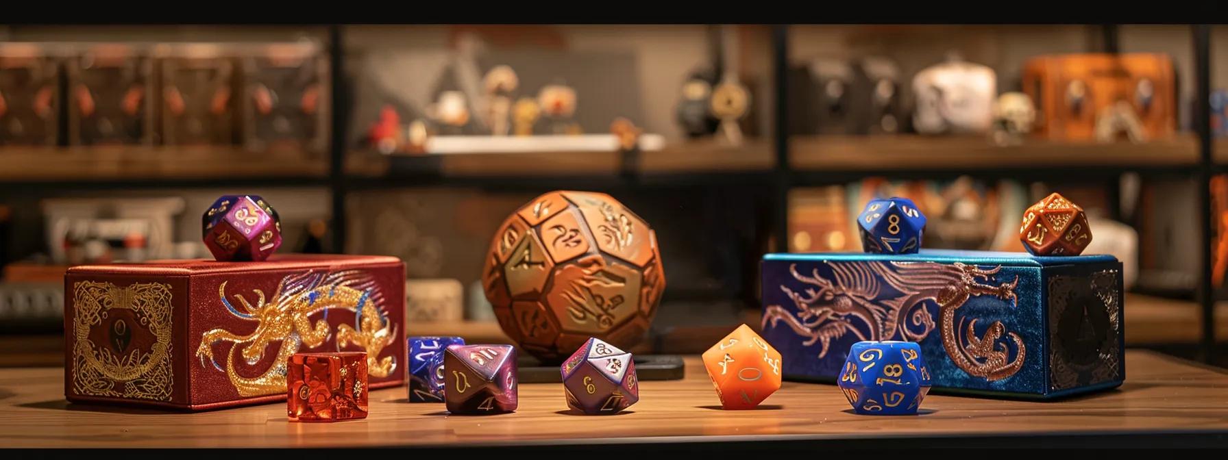 Custom dice storage options showcasing aesthetic designs and personalization features.