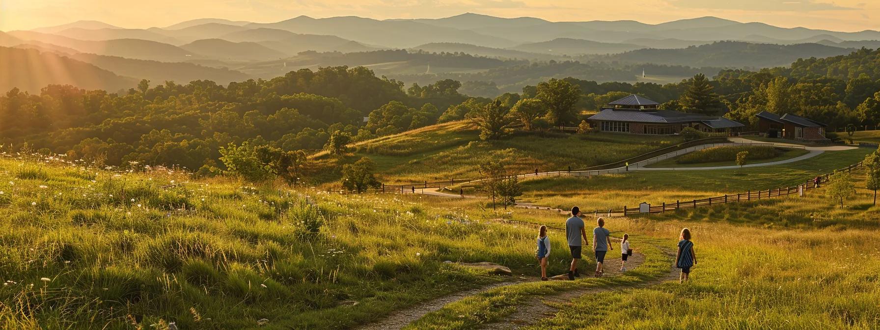 Scenic hiking trails in Blue Ridge Mountains, ideal for families and beginners. Scenic hiking trails in Blue Ridge Mountains, ideal for families and beginners.