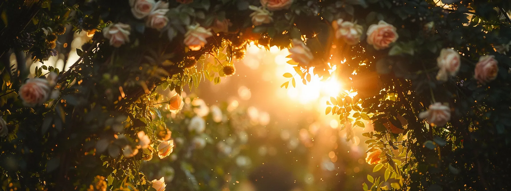 a lush, romantic floral archway framed by the golden glow of the sunshine coast, setting the perfect scene for a dreamy wedding ceremony. a lush, romantic floral archway framed by the golden glow of the sunshine coast, setting the perfect scene for a dreamy wedding ceremony.