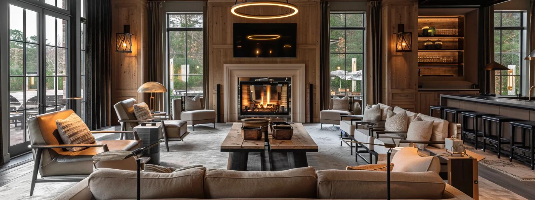 a luxurious interior setting in sandy springs, showcasing bespoke handcrafted furniture with a sophisticated neutral palette and modern southern elegance, bathed in warm ambient lighting that highlights curated design elements and exudes comfort and style. a luxurious interior setting in sandy springs, showcasing bespoke handcrafted furniture with a sophisticated neutral palette and modern southern elegance, bathed in warm ambient lighting that highlights curated design elements and exudes comfort and style.