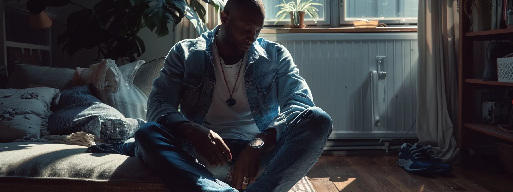 a man confidently wearing his newly crafted stacked jeans, showcasing the personalized style and fit. a man confidently wearing his newly crafted stacked jeans, showcasing the personalized style and fit.