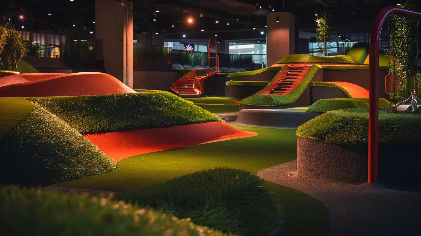 a meticulously arranged playground with vibrant synthetic grass, showcasing precise installation techniques including even seams and securely fastened edges, all captured under bright artificial lighting in a modern urban environment. a meticulously arranged playground with vibrant synthetic grass, showcasing precise installation techniques including even seams and securely fastened edges, all captured under bright artificial lighting in a modern urban environment.