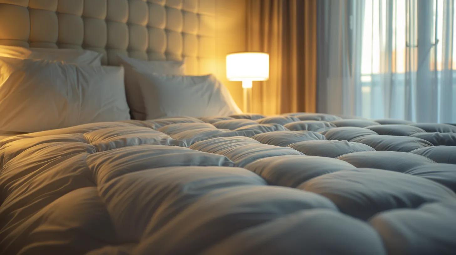 a meticulously organized bedroom showcases a luxurious, pristine mattress with elegant bedding, emphasizing the importance of mattress maintenance in promoting restful sleep and overall well-being. a meticulously organized bedroom showcases a luxurious, pristine mattress with elegant bedding, emphasizing the importance of mattress maintenance in promoting restful sleep and overall well-being.