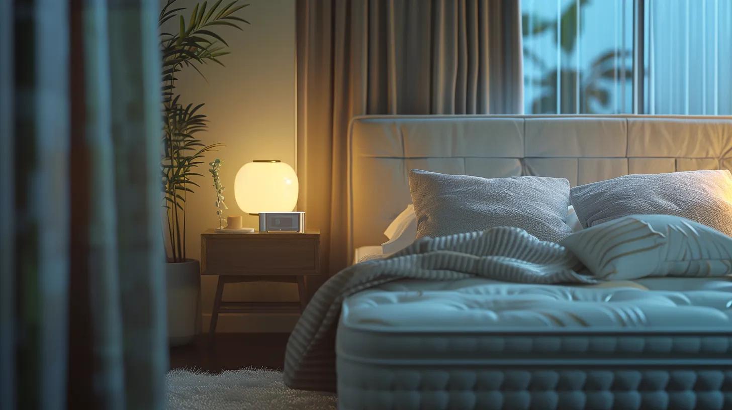 a modern, elegantly designed bedroom featuring a plush mattress prominently displayed, with a relaxed ambiance created by soft, warm lighting that highlights a nearby nightstand with a sleek, eco-friendly mattress brochure, symbolizing comfort and informed choices for better sleep. a modern, elegantly designed bedroom featuring a plush mattress prominently displayed, with a relaxed ambiance created by soft, warm lighting that highlights a nearby nightstand with a sleek, eco-friendly mattress brochure, symbolizing comfort and informed choices for better sleep.