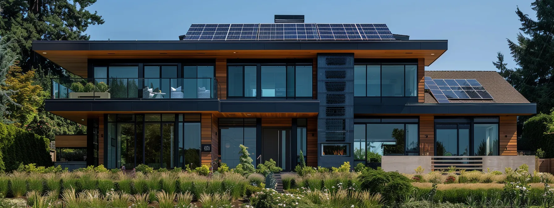 a modern, energy-efficient home with sleek solar panels and high-tech insulation stands as a beacon of sustainability.