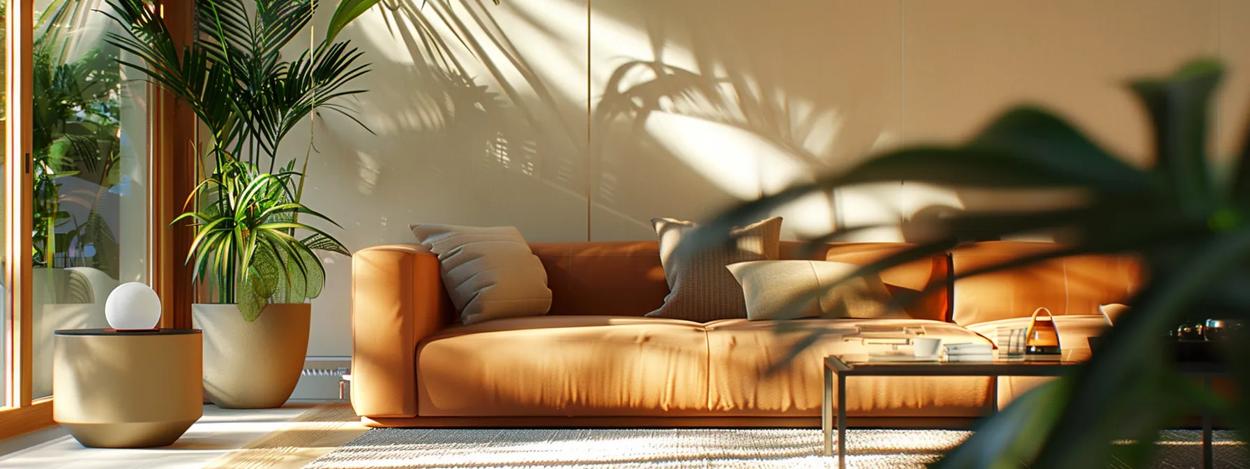 a modern living room with sleek uv protection shades blocking out harsh sunlight, maintaining a cool and energy-efficient environment. a modern living room with sleek uv protection shades blocking out harsh sunlight, maintaining a cool and energy-efficient environment.
