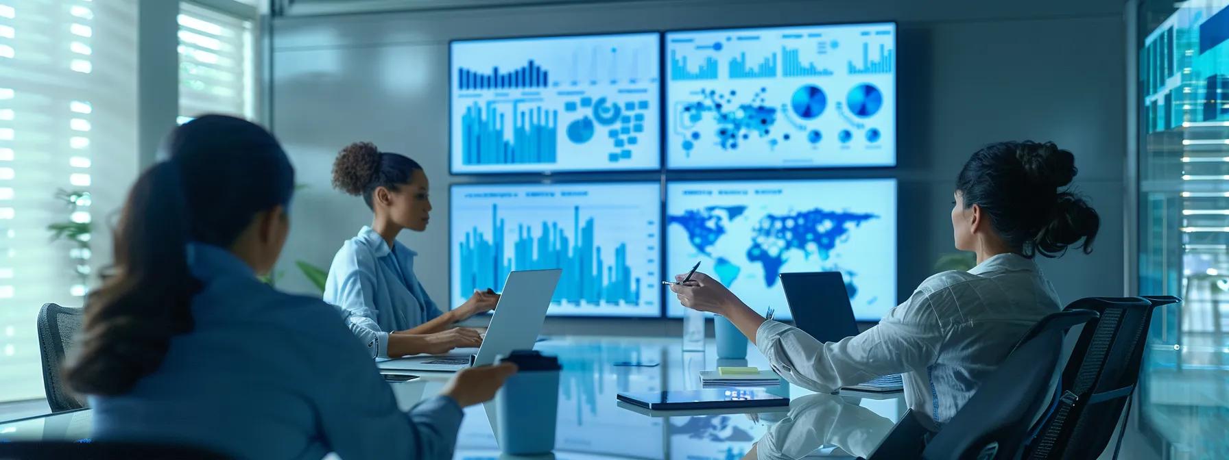 a modern office environment showcases a focused group of diverse professionals collaborating at a sleek conference table, analyzing colorful graphs displayed on digital screens, symbolizing strategic discussions on enhancing google rankings for child care centers. a modern office environment showcases a focused group of diverse professionals collaborating at a sleek conference table, analyzing colorful graphs displayed on digital screens, symbolizing strategic discussions on enhancing google rankings for child care centers.