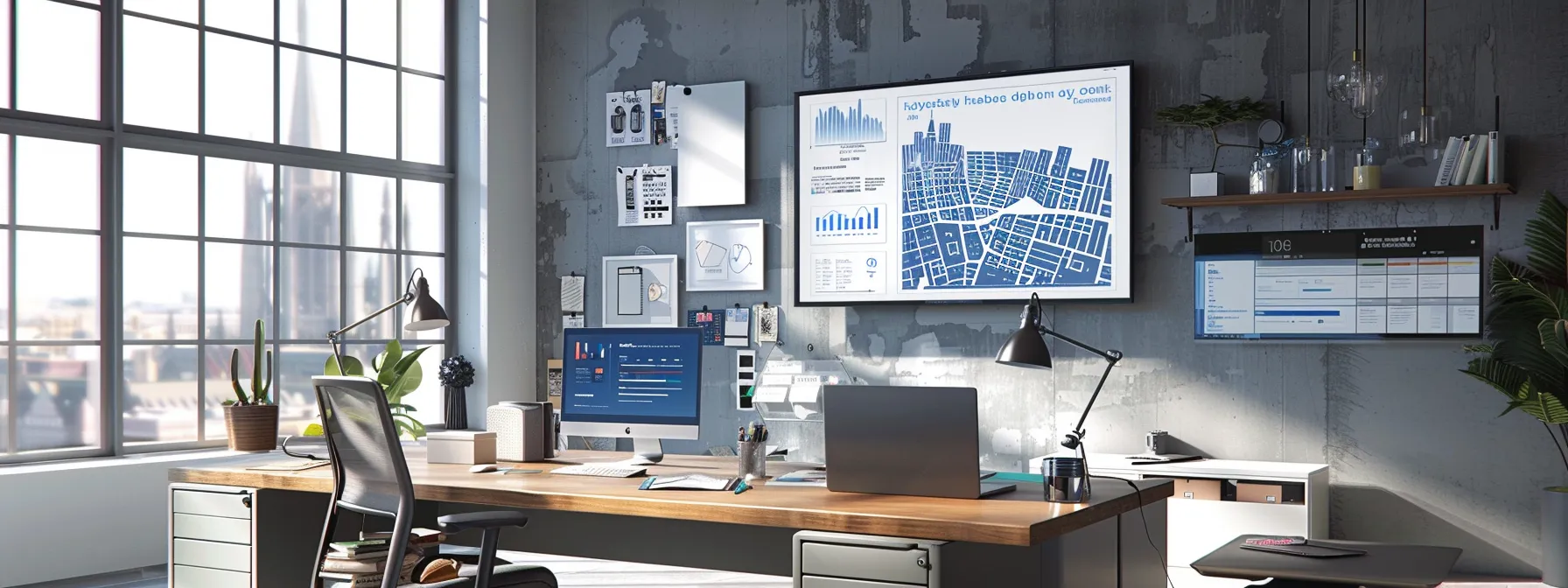 a modern office setting features a sleek desk with an open laptop displaying architectural designs, while on the wall, a large infographic illustrates pathways to alternative careers, emphasizing transferable skills and upskilling opportunities in vibrant colors. a modern office setting features a sleek desk with an open laptop displaying architectural designs, while on the wall, a large infographic illustrates pathways to alternative careers, emphasizing transferable skills and upskilling opportunities in vibrant colors.