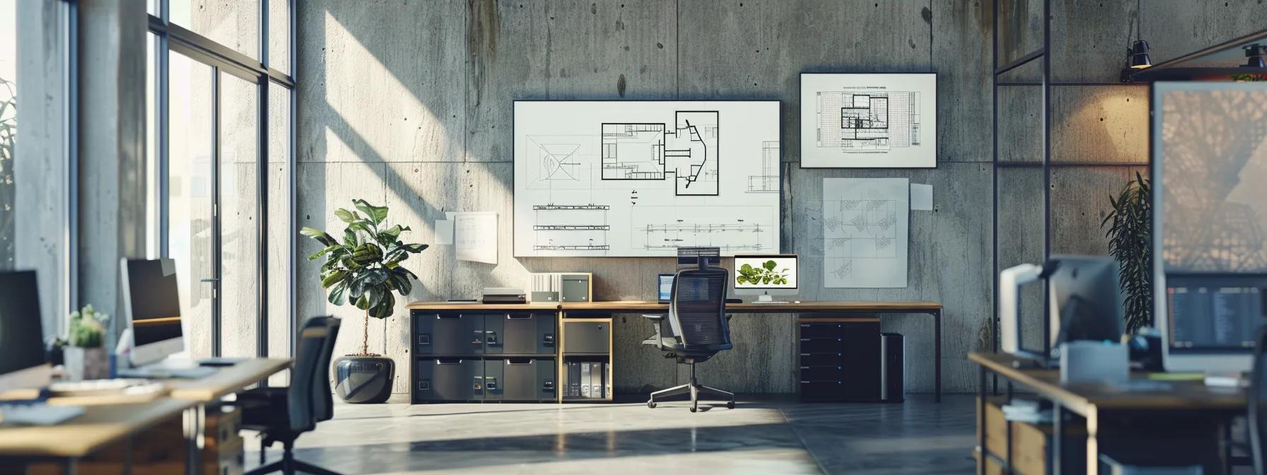 a modern office workspace showcases an individual confidently engaging in an online architecture class, surrounded by sleek design elements and a large screen displaying architectural blueprints, symbolizing the transformative opportunities after receiving an arizona set aside approval. a modern office workspace showcases an individual confidently engaging in an online architecture class, surrounded by sleek design elements and a large screen displaying architectural blueprints, symbolizing the transformative opportunities after receiving an arizona set aside approval.