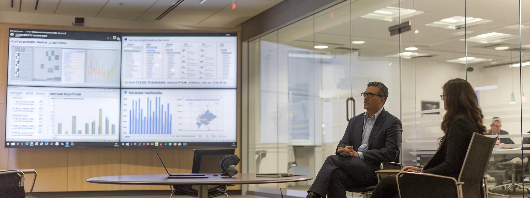 a modern, sleek office setting features two professionals engaged in a focused discussion, surrounded by visual cues of collaboration such as charts and post-it notes, capturing the essence of constructive conflict resolution and teamwork. a modern, sleek office setting features two professionals engaged in a focused discussion, surrounded by visual cues of collaboration such as charts and post-it notes, capturing the essence of constructive conflict resolution and teamwork.