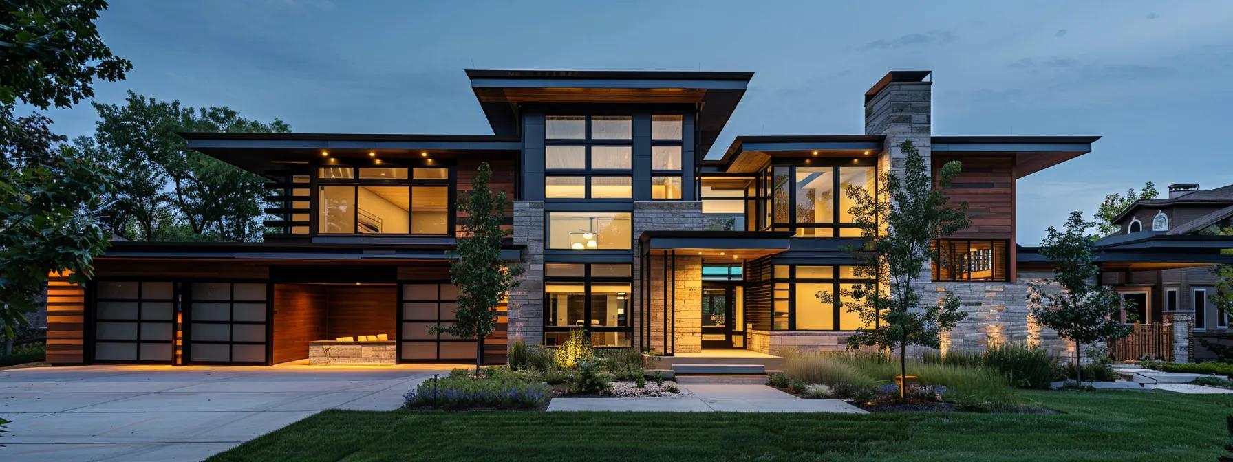 a modern, sustainably built custom home in a sleek, urban nebraska setting showcases its elegant architecture and energy-efficient design, reflecting both immediate benefits and long-term value.