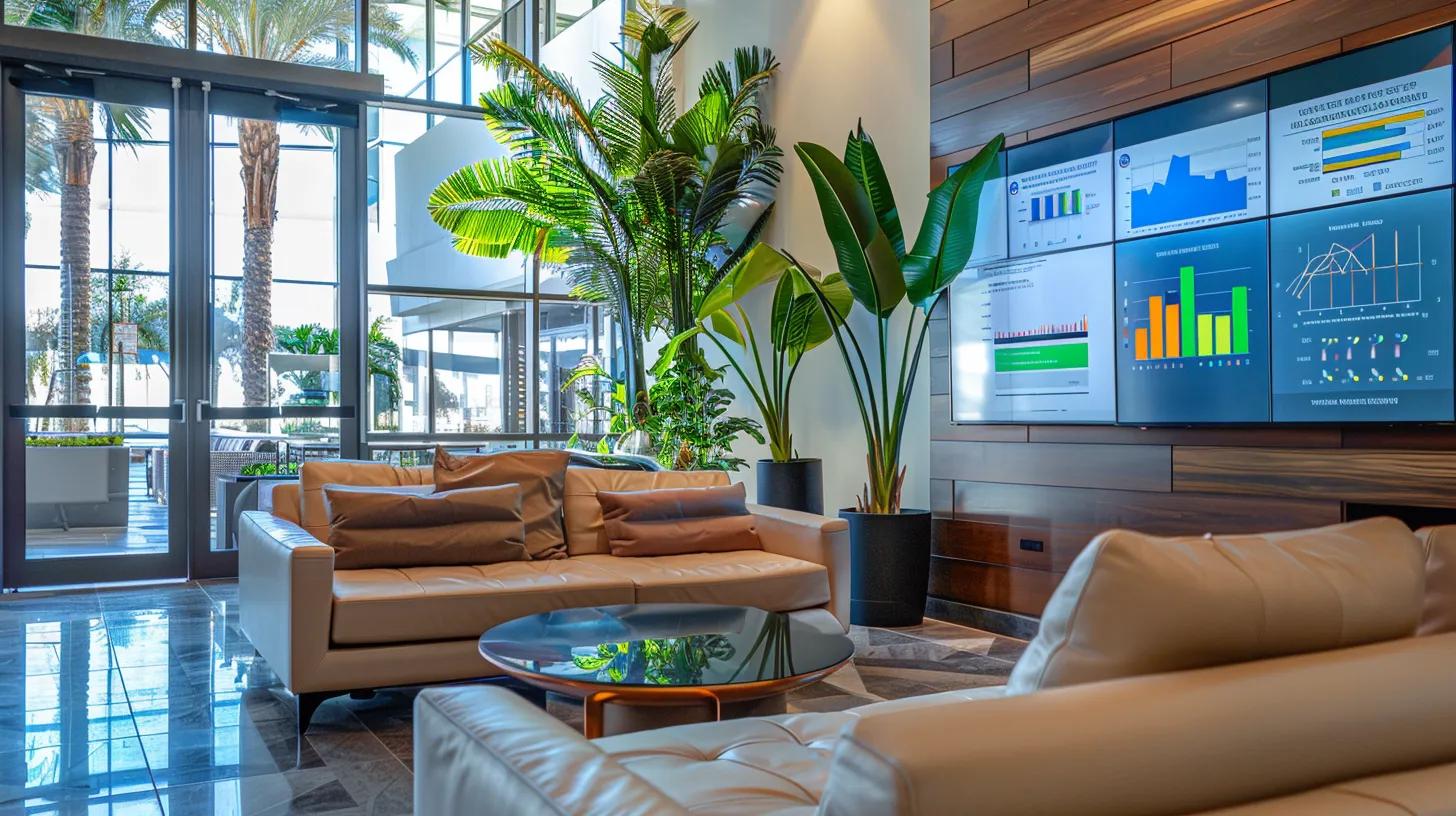 a modern, well-lit office space in west palm beach showcases a sleek presentation on a digital screen displaying financial graphs and incentives for impact window installations, emphasizing energy efficiency and property value enhancement for homeowners. a modern, well-lit office space in west palm beach showcases a sleek presentation on a digital screen displaying financial graphs and incentives for impact window installations, emphasizing energy efficiency and property value enhancement for homeowners.