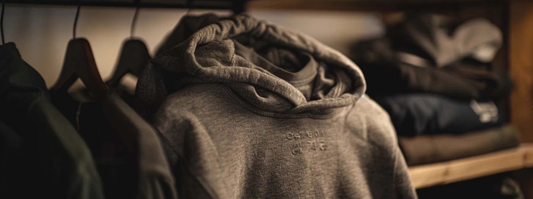 a neatly folded glock hoodie, freshly washed and stored in a closet with care, showcasing the importance of proper maintenance for long-lasting comfort. a neatly folded glock hoodie, freshly washed and stored in a closet with care, showcasing the importance of proper maintenance for long-lasting comfort.