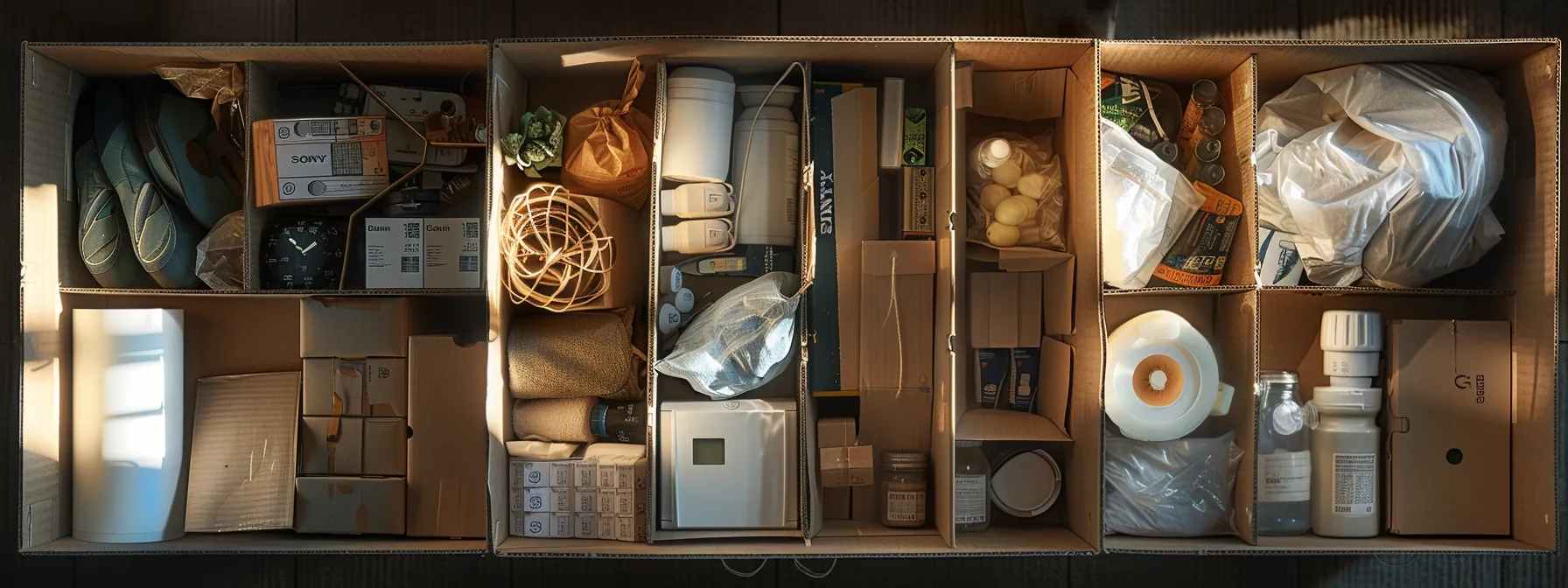 a neatly packed moving box filled with labeled essentials, ready to ease the transition into a new home. a neatly packed moving box filled with labeled essentials, ready to ease the transition into a new home.