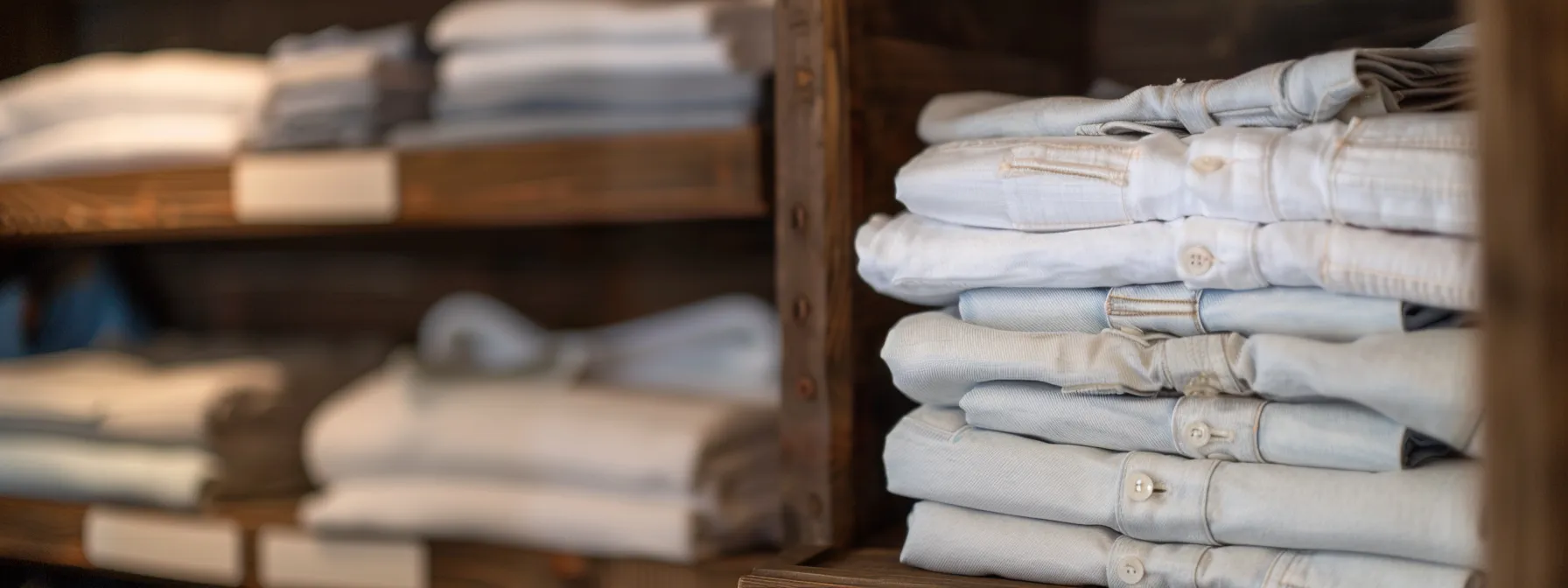 a pair of impeccably white stacked jeans being carefully stored in a neatly organized closet. a pair of impeccably white stacked jeans being carefully stored in a neatly organized closet.