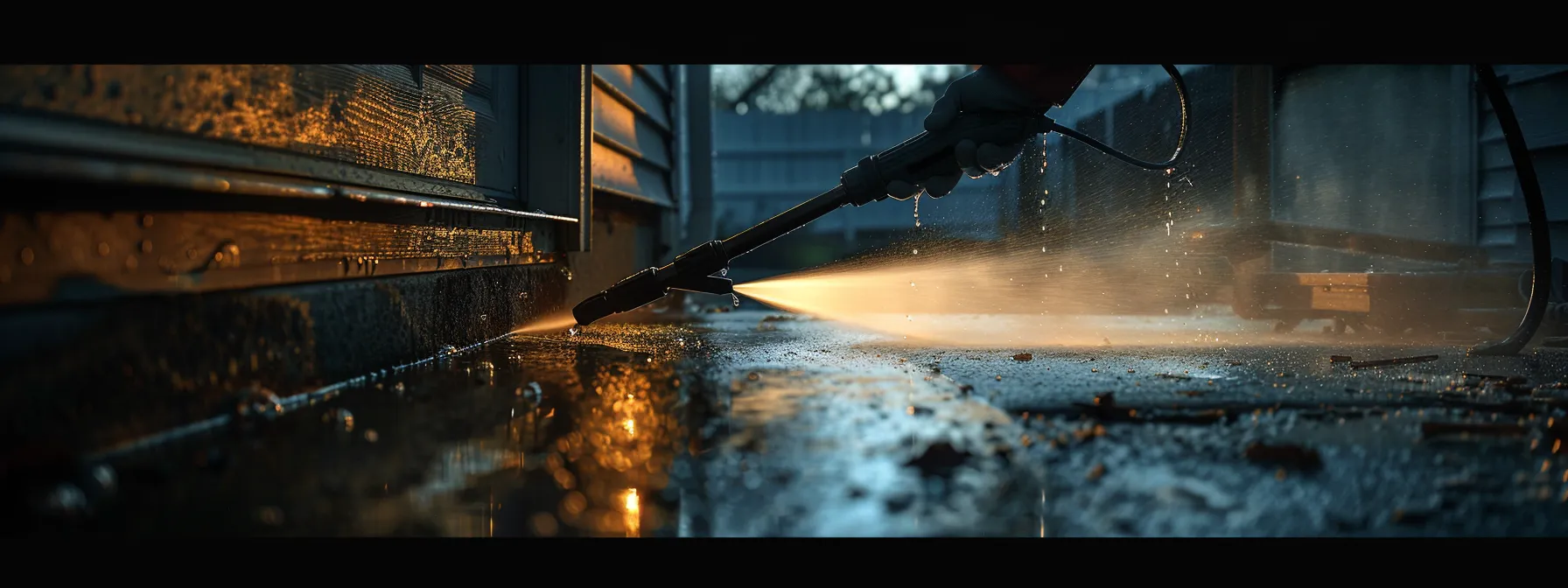 a person adjusting the nozzle of a pressure washer, carefully selecting the right setting for cleaning vinyl siding. a person adjusting the nozzle of a pressure washer, carefully selecting the right setting for cleaning vinyl siding.
