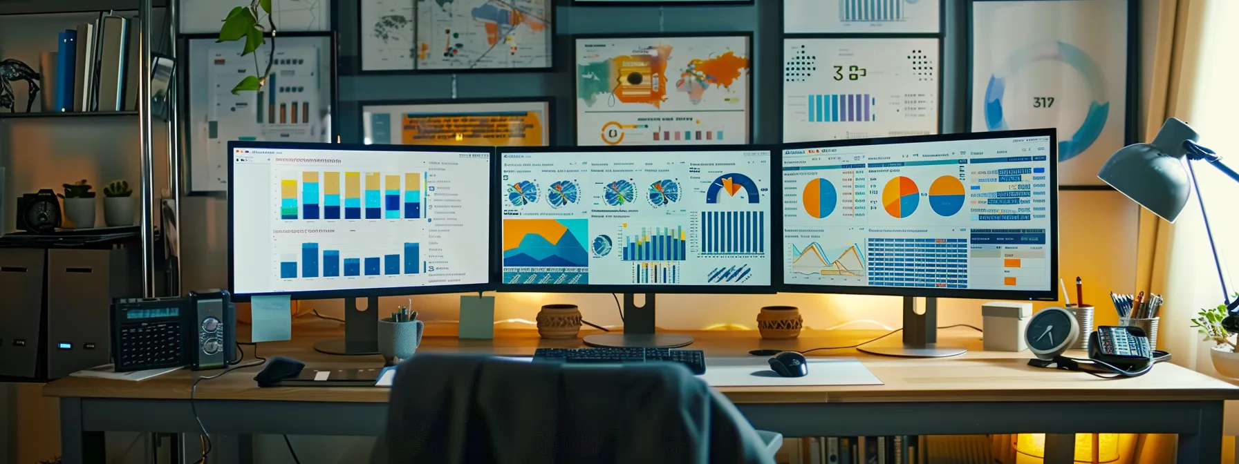 a person analyzing data trends on multiple computer screens to refine amazon dsp campaigns for better results. a person analyzing data trends on multiple computer screens to refine amazon dsp campaigns for better results.