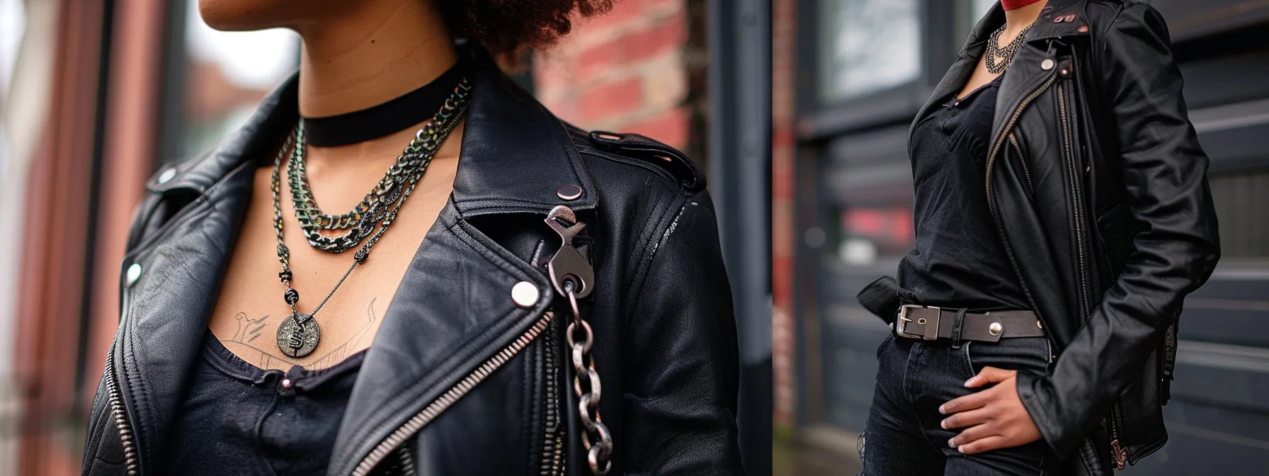 a person standing confidently, wearing black stacked jeans paired with a stylish top, layered outerwear, a fashionable belt, and accessorized with statement jewelry and a sleek timepiece. a person standing confidently, wearing black stacked jeans paired with a stylish top, layered outerwear, a fashionable belt, and accessorized with statement jewelry and a sleek timepiece.